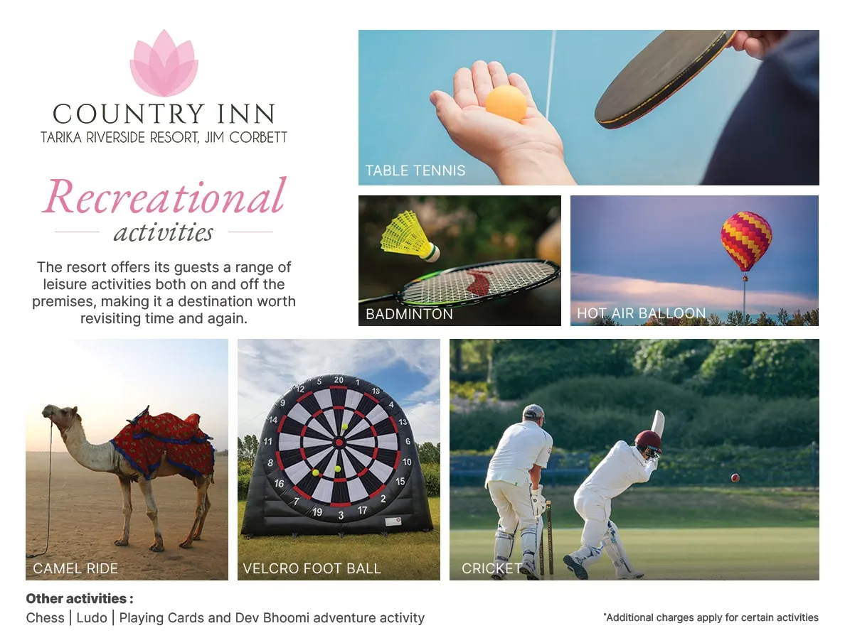 Country Inn Tarika Riverside Resort, Jim Corbett Outdoors