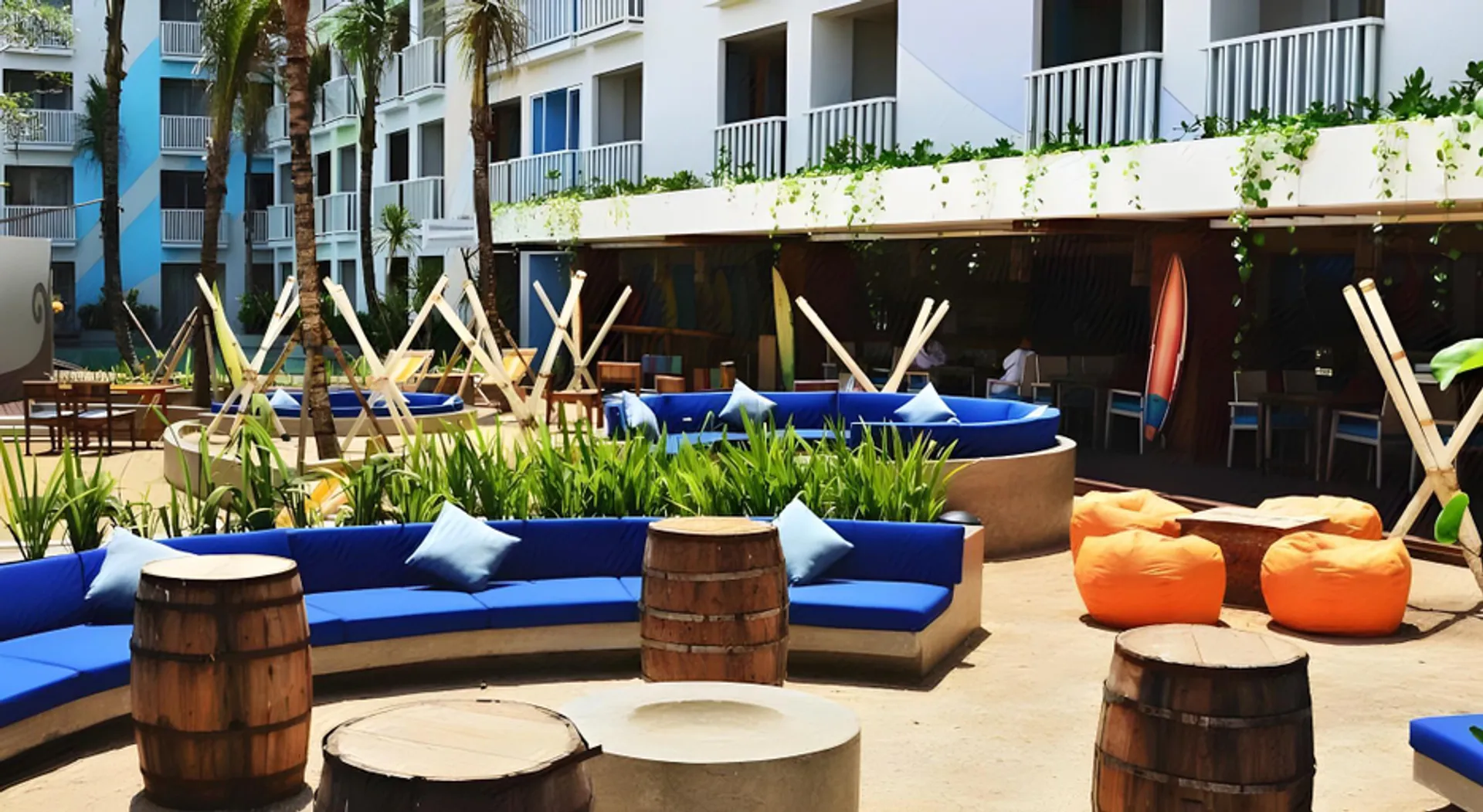 Bliss Surfer Hotel Legian Outdoors